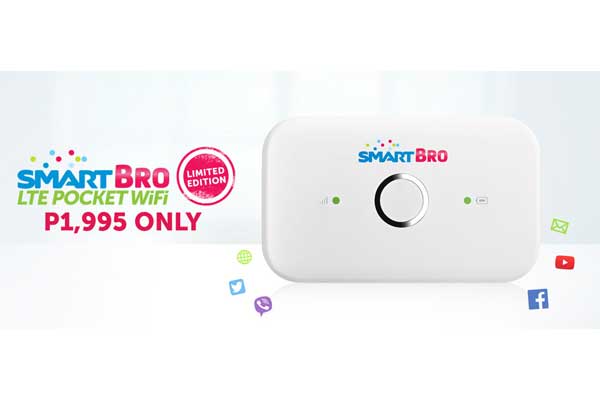 Smart Bro LTE Pocket WiFi for P1,995 with Free Internet