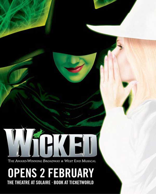 10% off Wicked Musical Tickets using your VISA Card